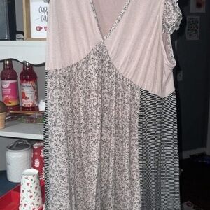 Emerald Women's Midi Dress - Pink and Black